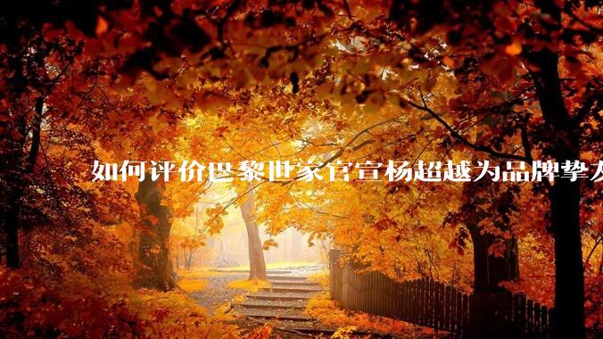 如何评价巴黎世家官宣杨超越为品牌挚友？